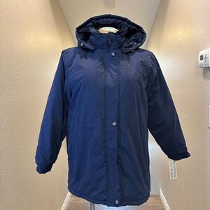 Totes Weatherstopper Parka Coat Navy Blue Size 1X